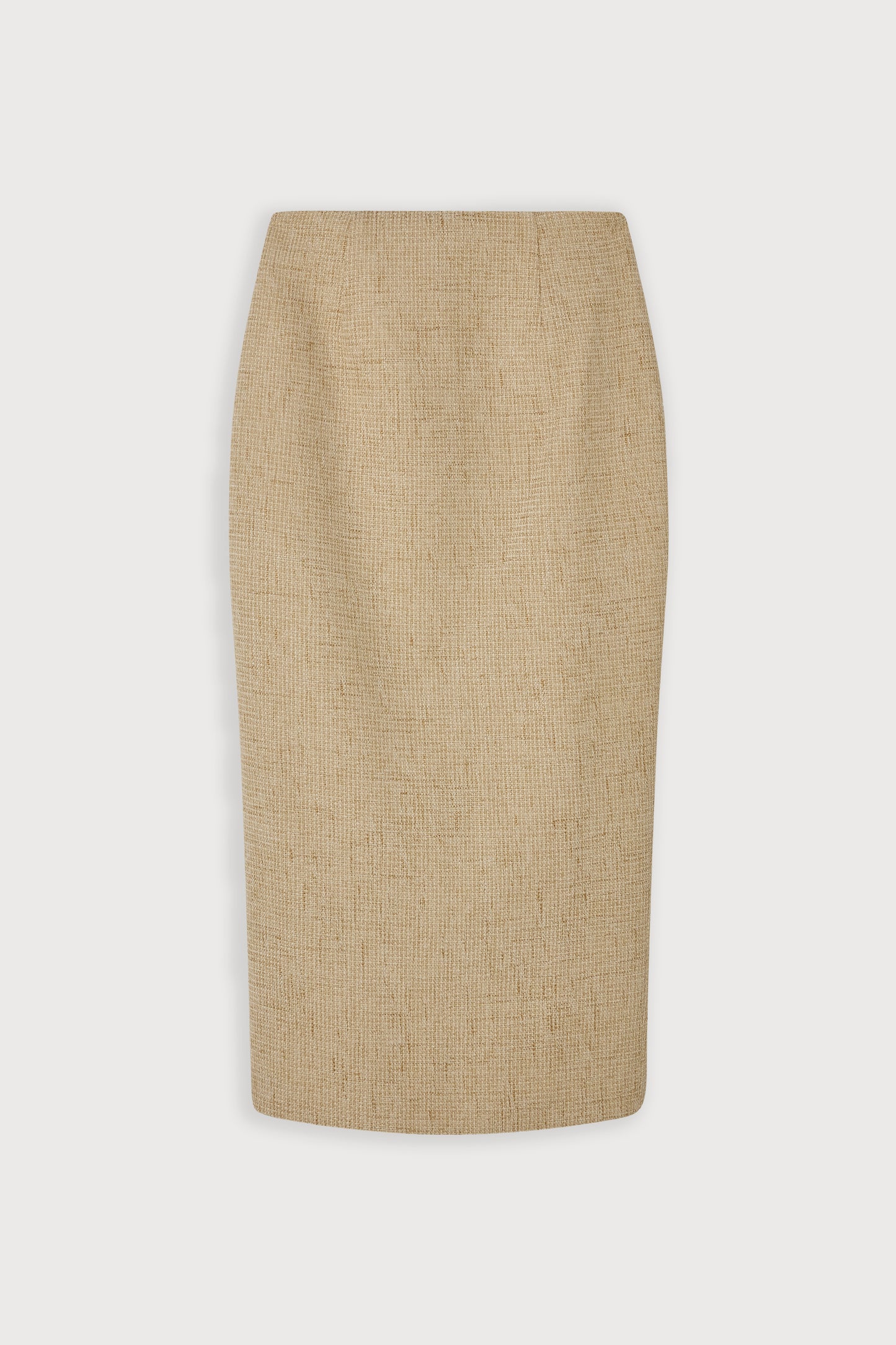 Cotton Mix Tweed Midi Skirt
