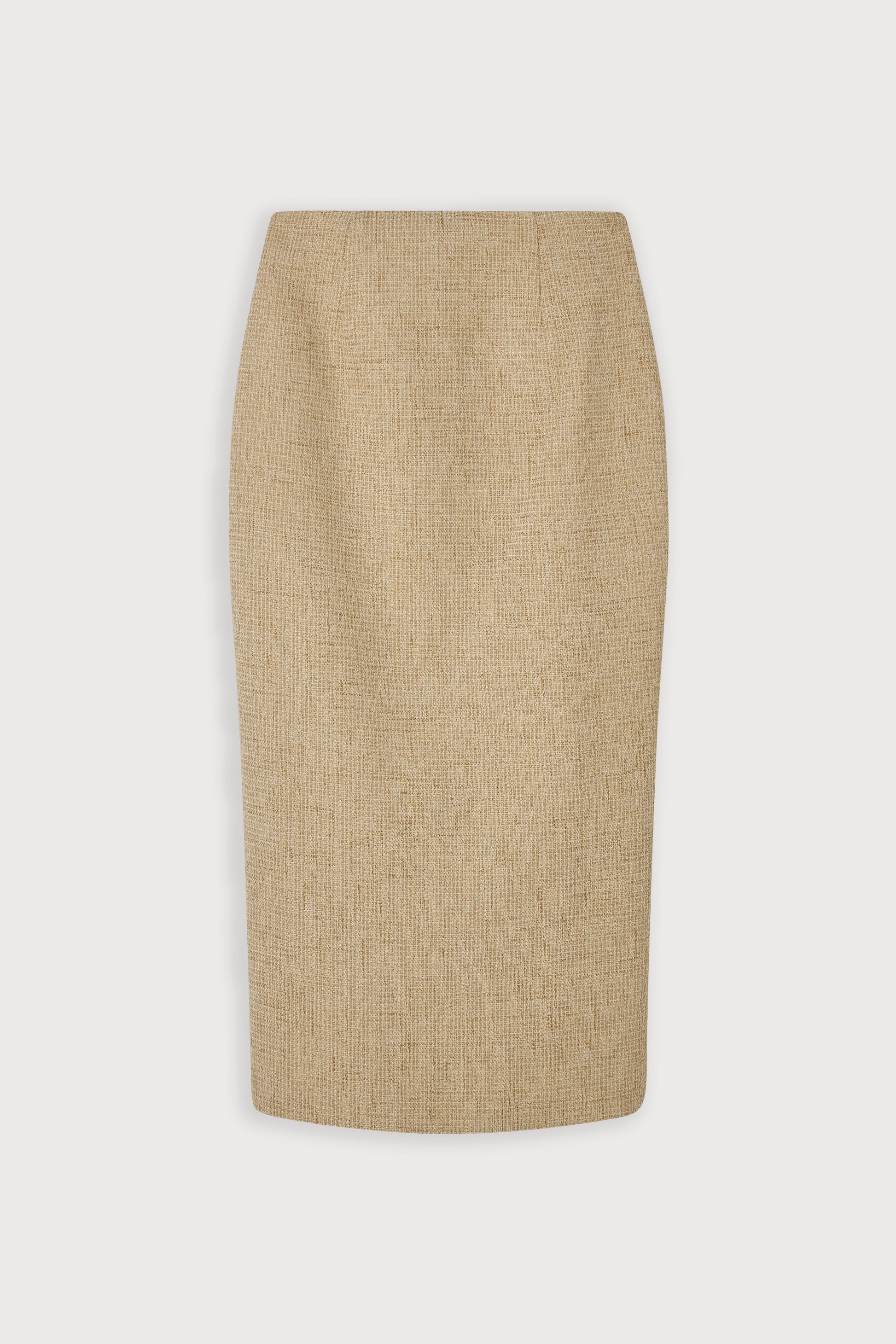 Cotton Mix Tweed Midi Skirt