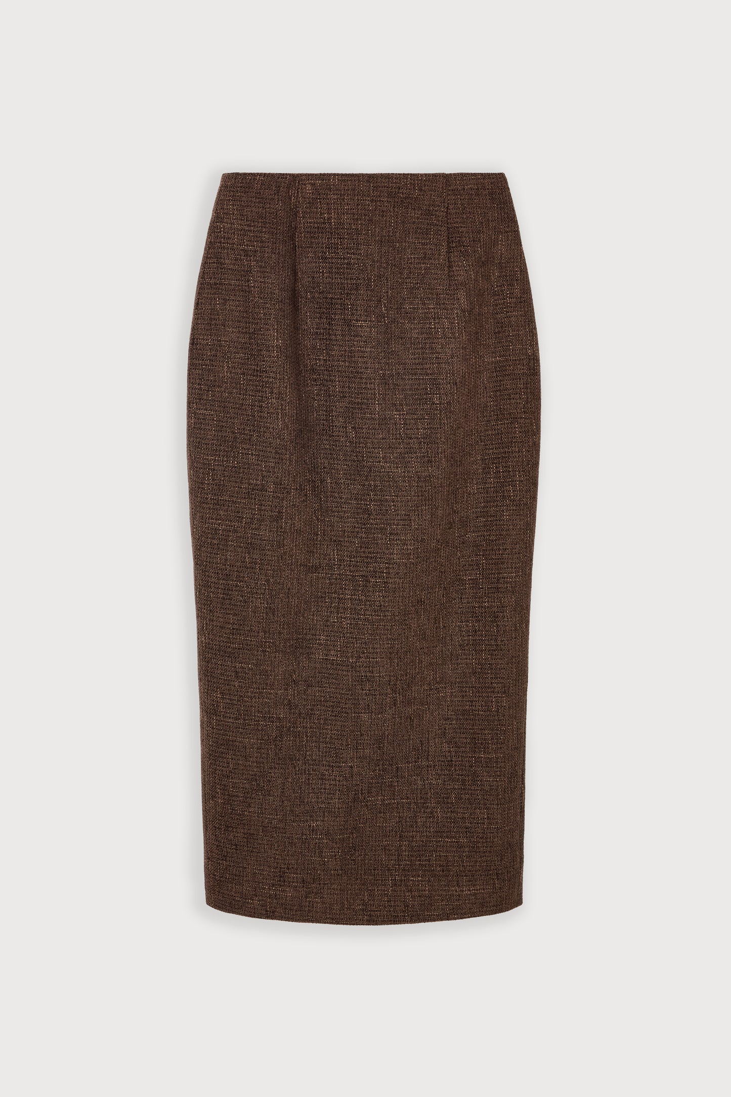 Cotton Mix Tweed Midi Skirt