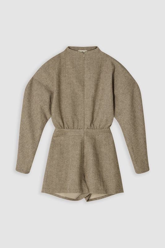 Wool Mix Tweed Playsuit