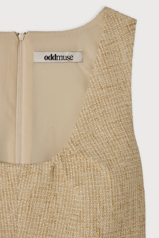 Cotton Mix Tweed Top