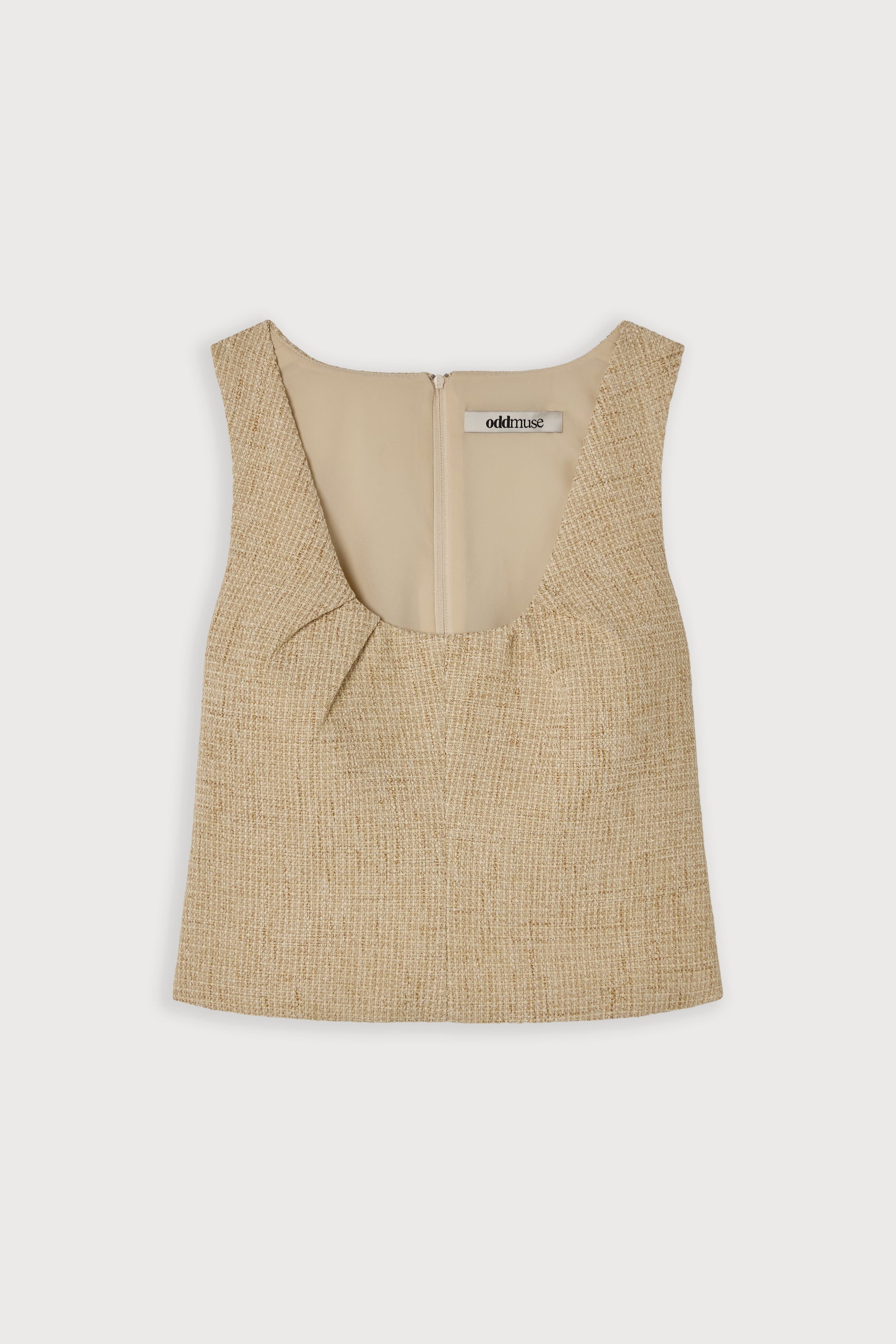 Cotton Mix Tweed Top