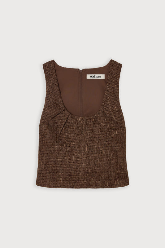 Cotton Mix Tweed Top