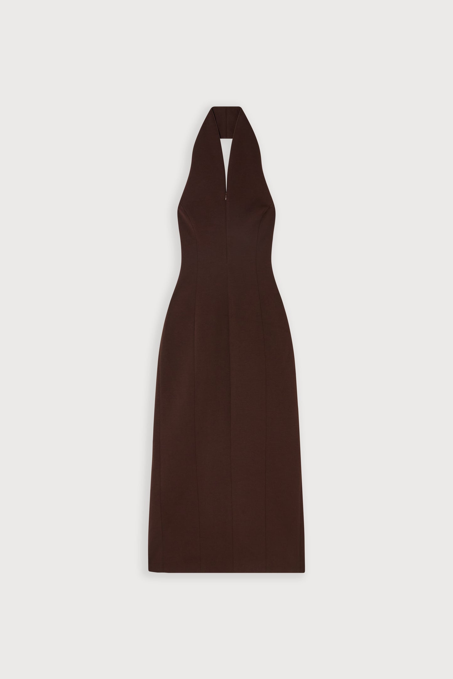 Cotton Mix Zip Collar Midi Dress