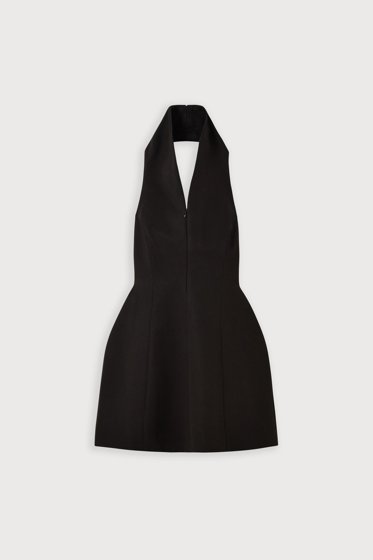Cotton Mix Zip Collar Mini Dress