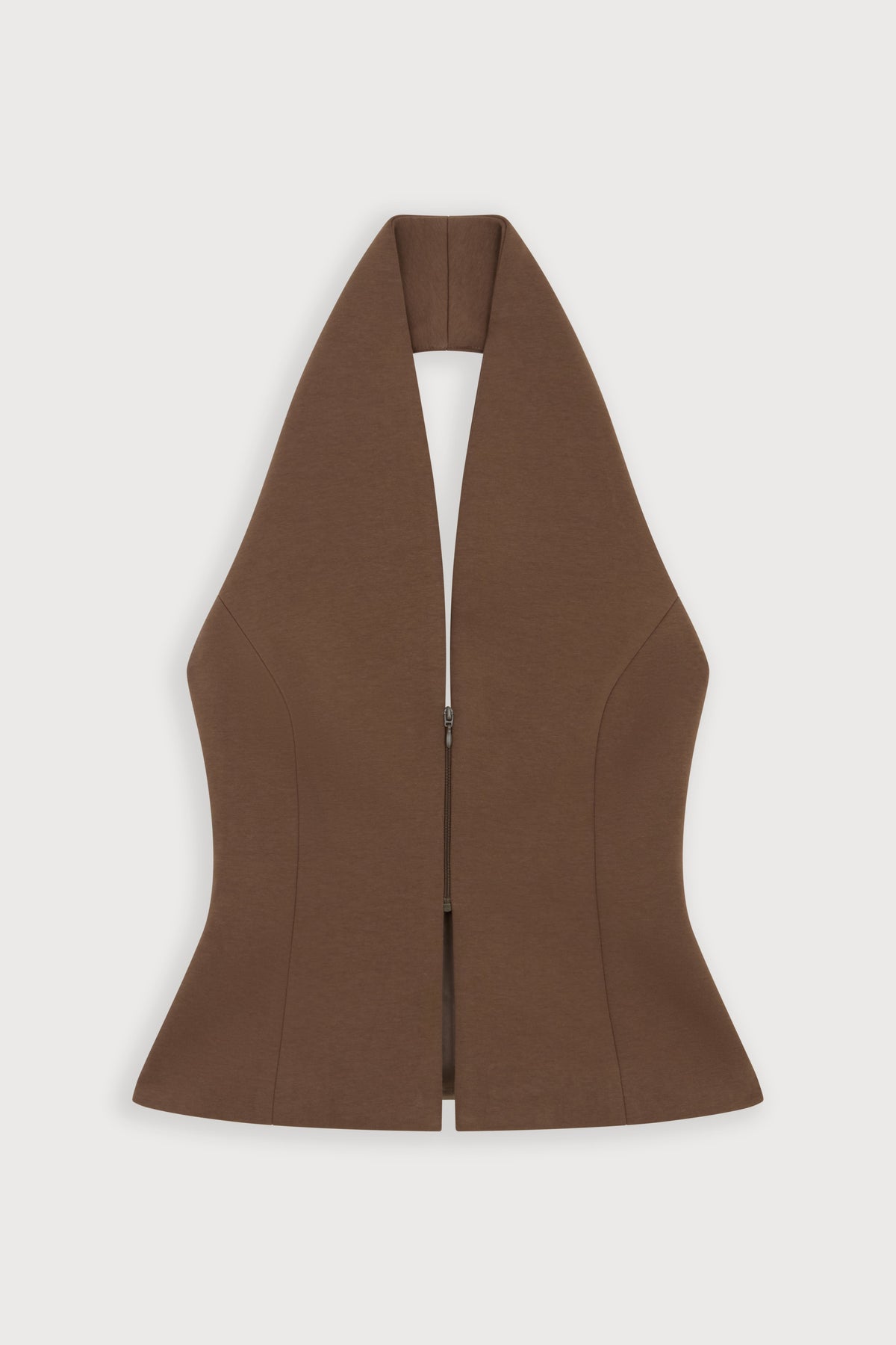 Cotton Mix Zip Detail Top