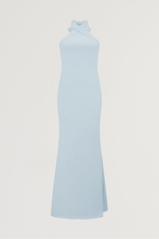 Cross Halter Neck Maxi Dress