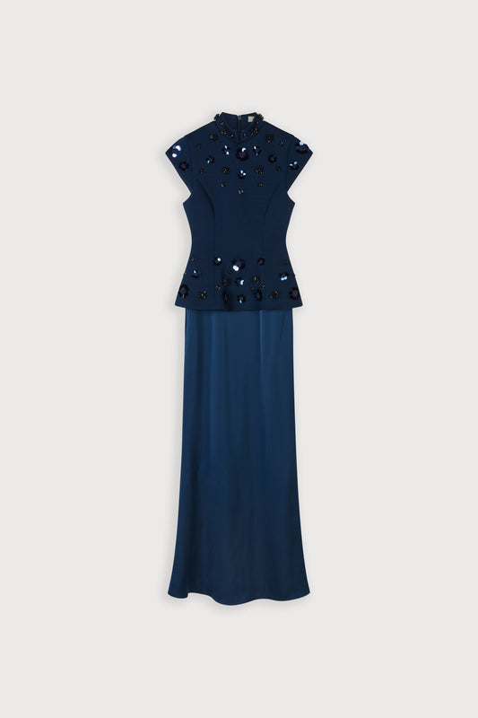Embellished Appliqué Gown