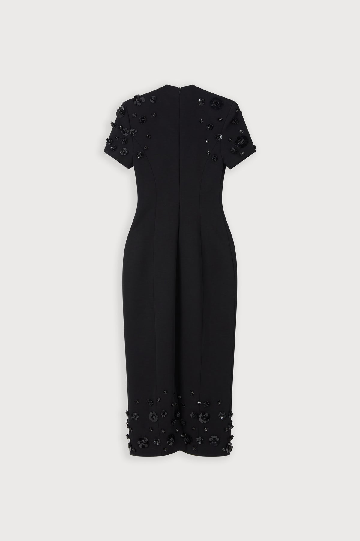 Embellished Appliqué Midi Dress