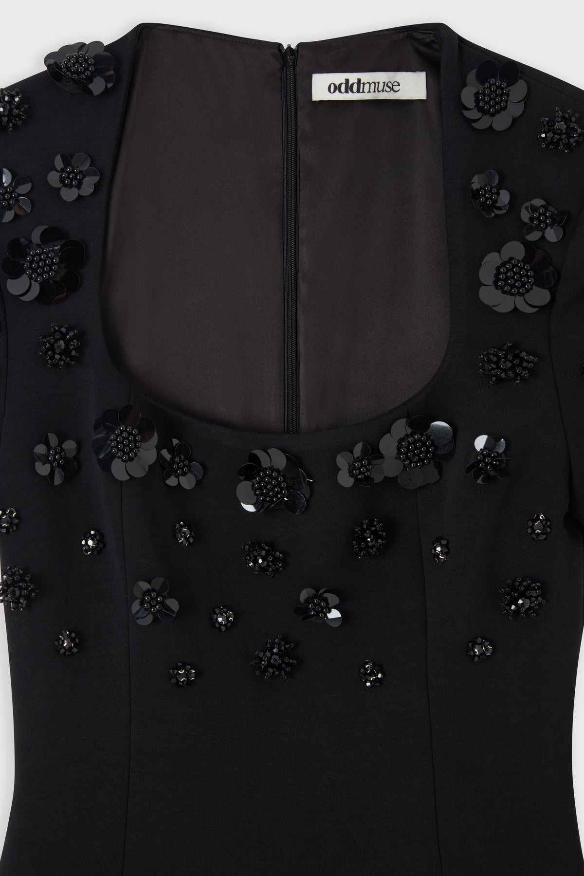 Embellished Appliqué Midi Dress