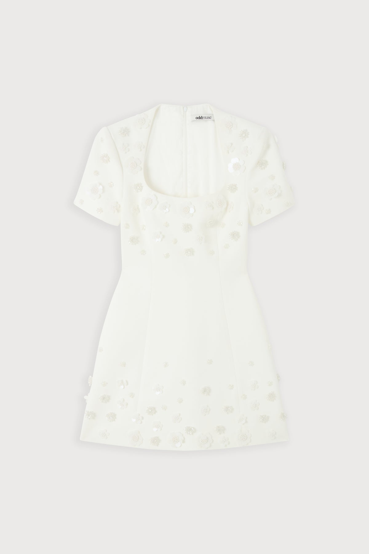 Embellished Appliqué Mini Dress