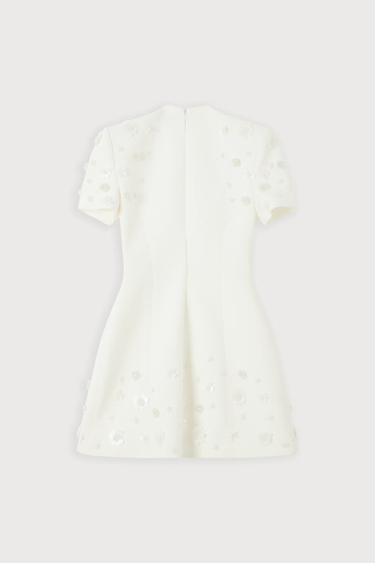 Embellished Appliqué Mini Dress
