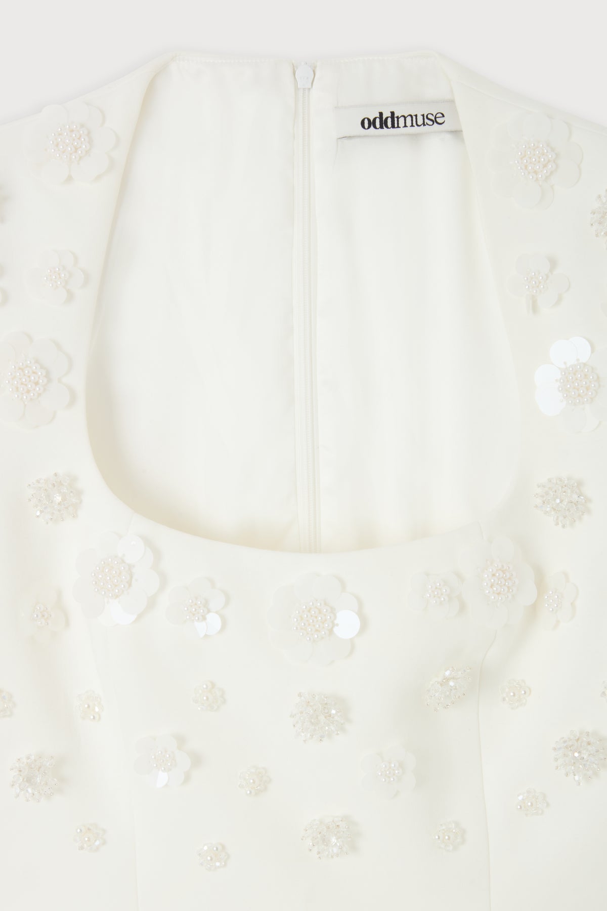 Embellished Appliqué Mini Dress