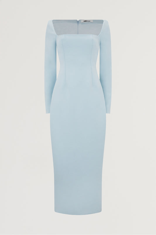 Framed Neckline Maxi Dress