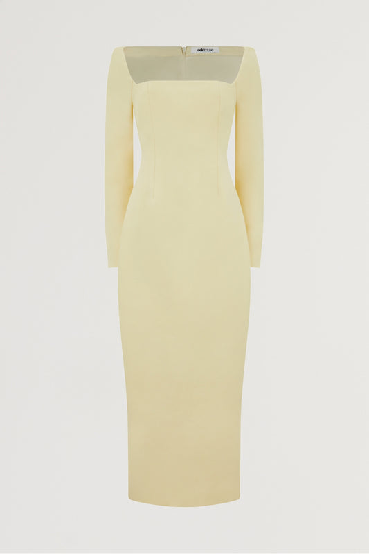 Framed Neckline Maxi Dress