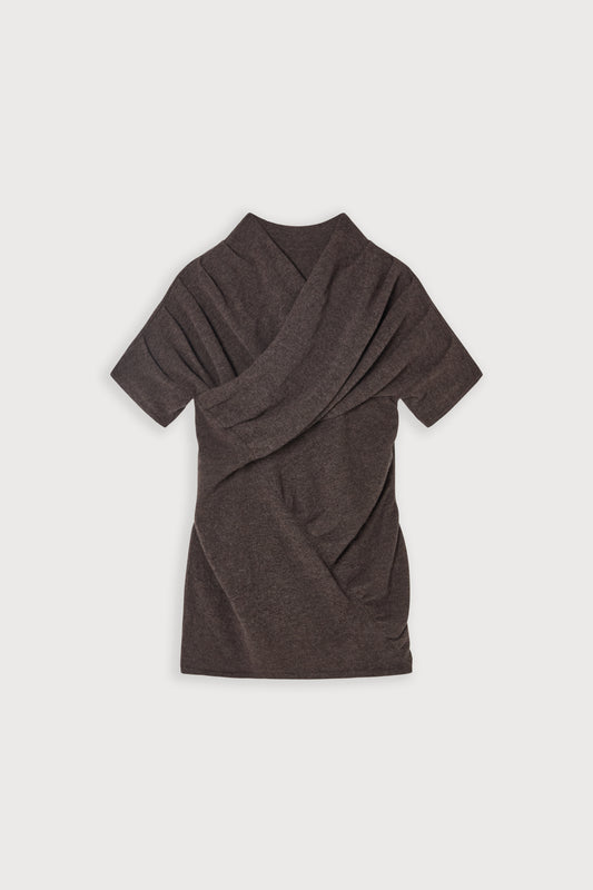 Knitted Gathered Detail Top