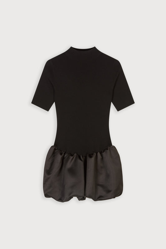 Knitted High Neck Mini Dress