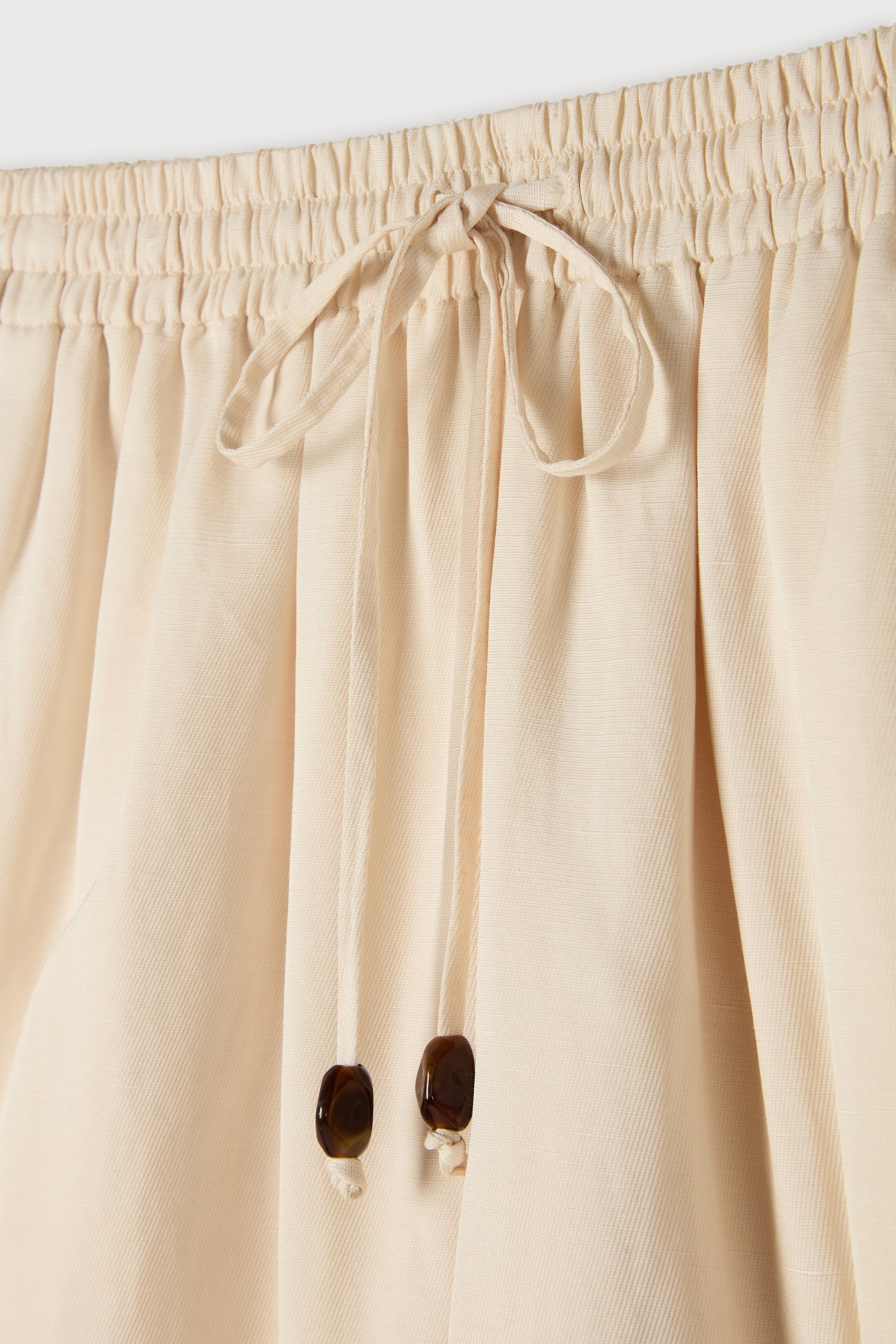 Linen Mix Tie Waist Trousers
