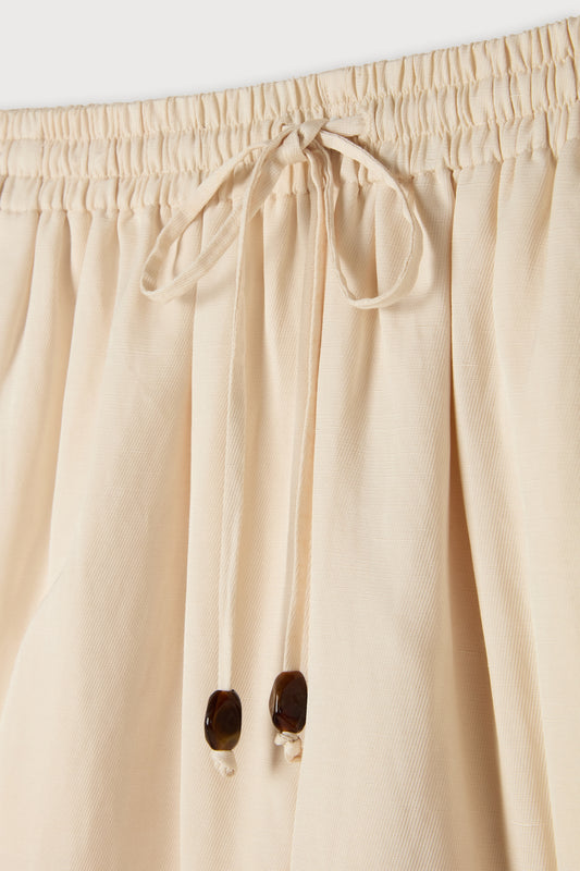 Linen Mix Tie Waist Trousers