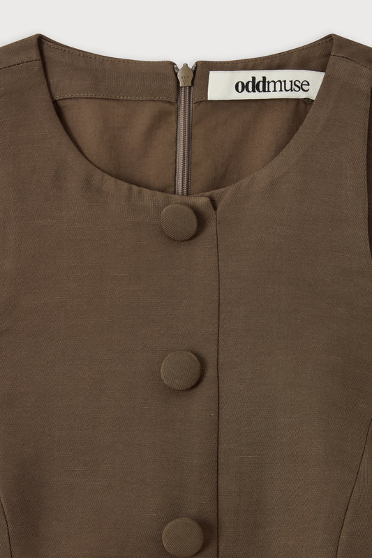 Linen Mix Waistcoat