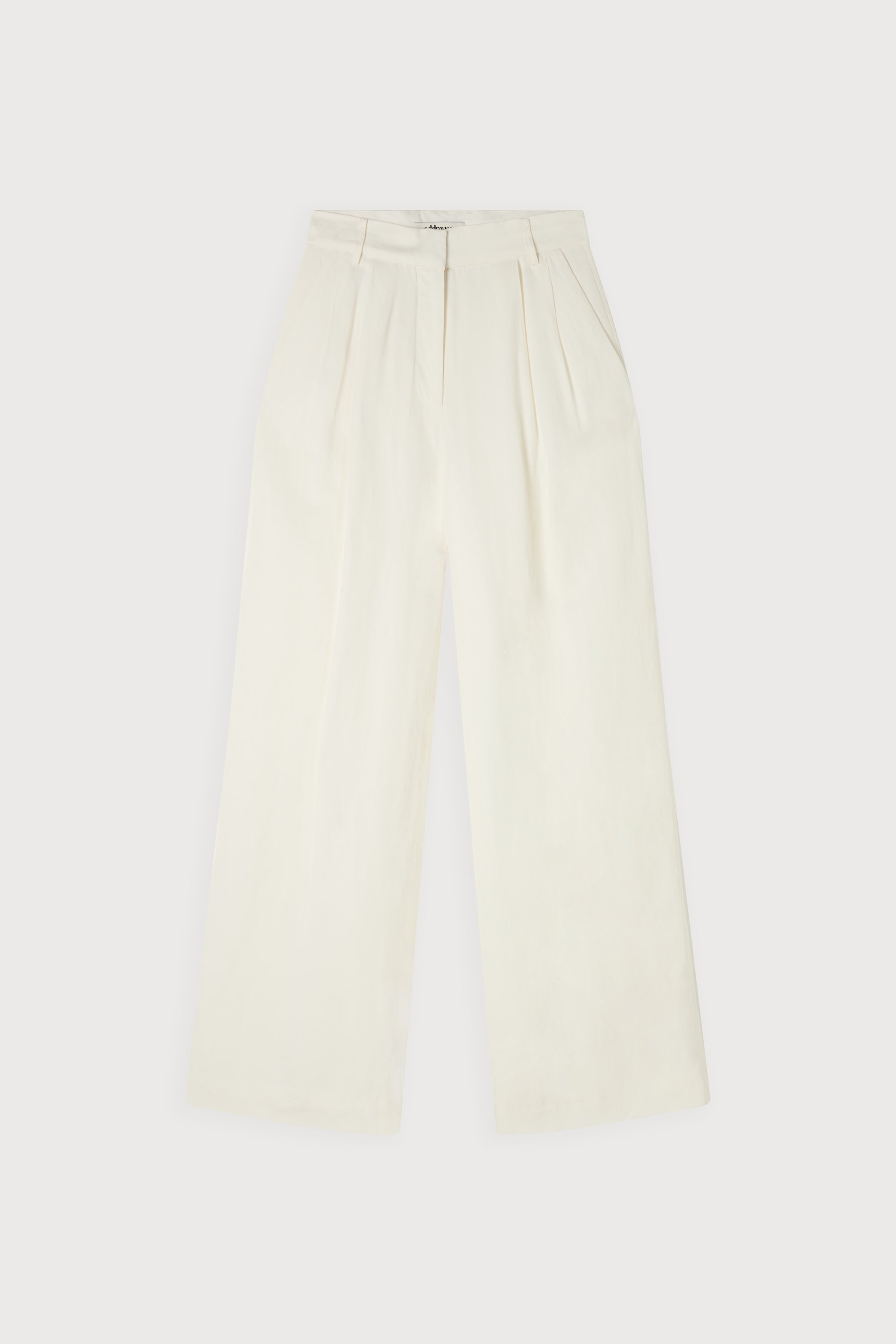 Linen Mix Wide Leg Trousers