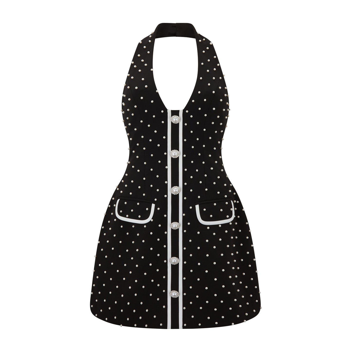 Pearl Polka Dot Mini Dress