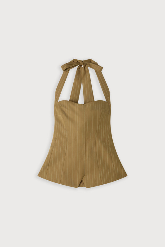 Pinstripe Halter Top