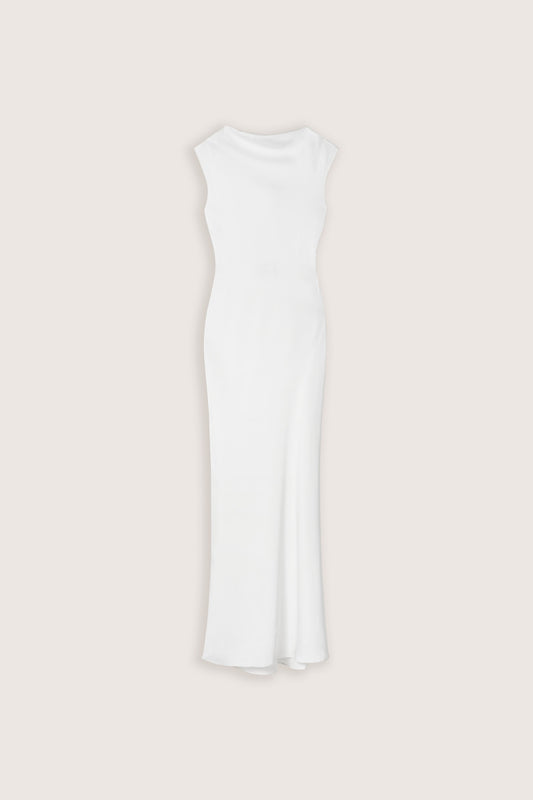 Satin Drape Maxi Dress