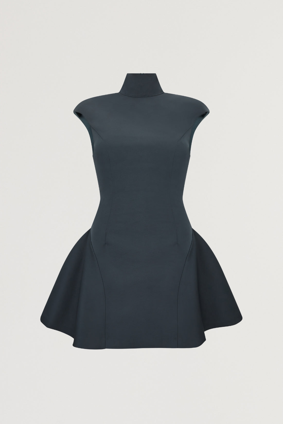 Satin High Neck Mini Dress