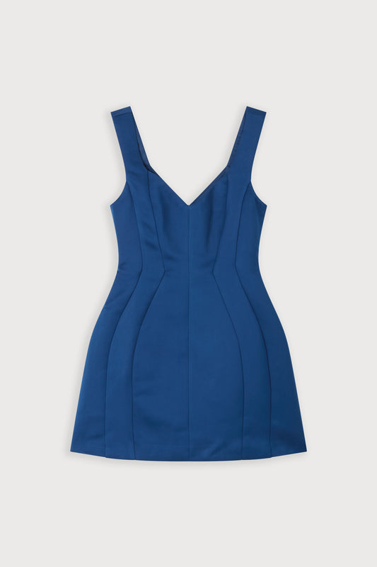 Satin Structured Mini Dress