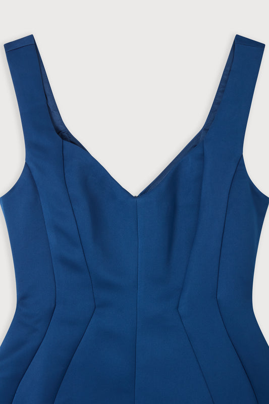 Satin Structured Mini Dress