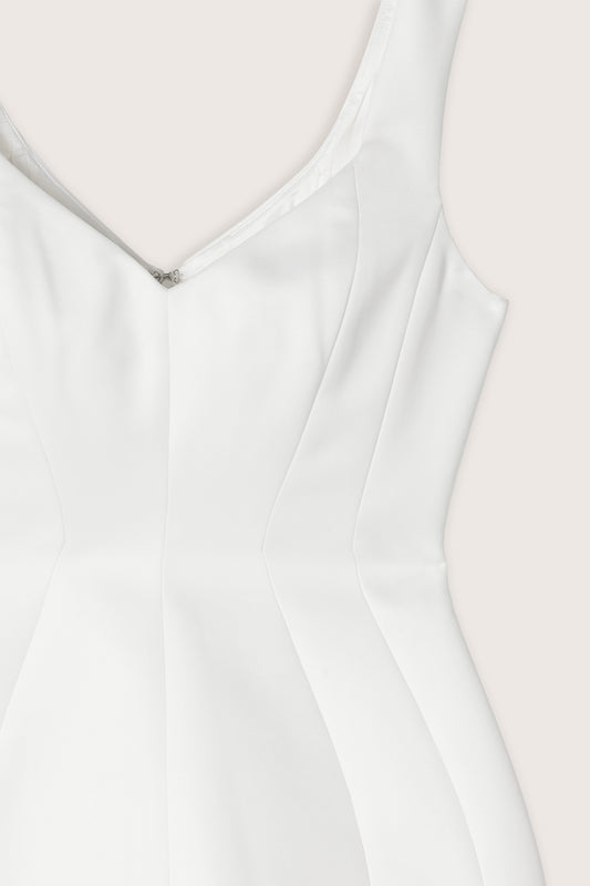 Satin Structured Mini Dress