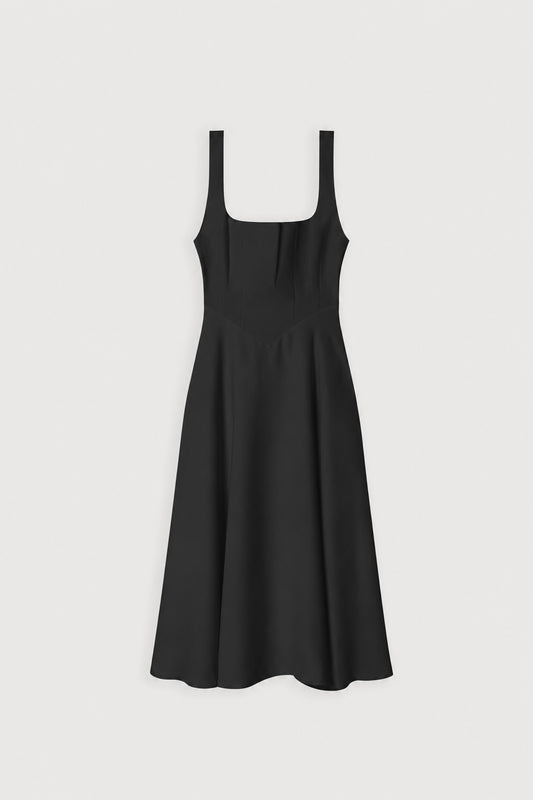 Square Neck Midi Dress
