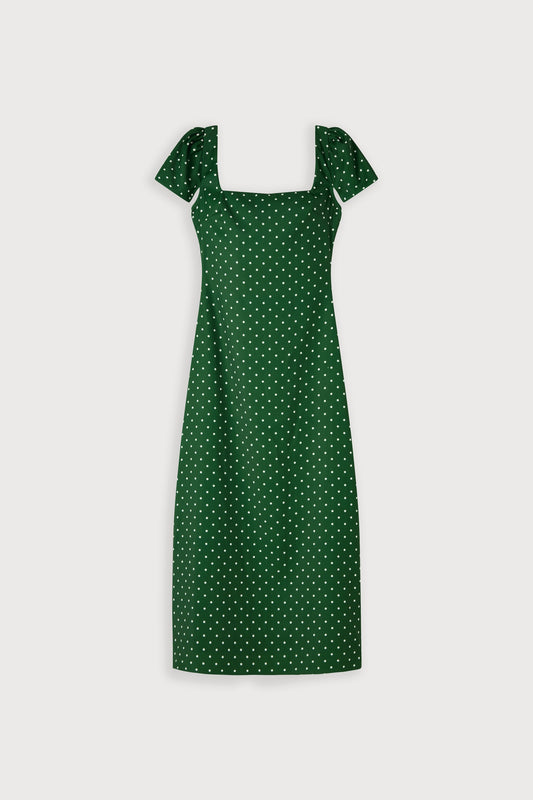 Square Neck Slip Midi Dress