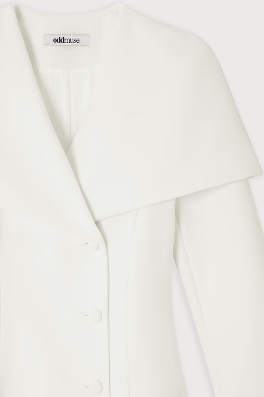 Statement Collar Midi Dress