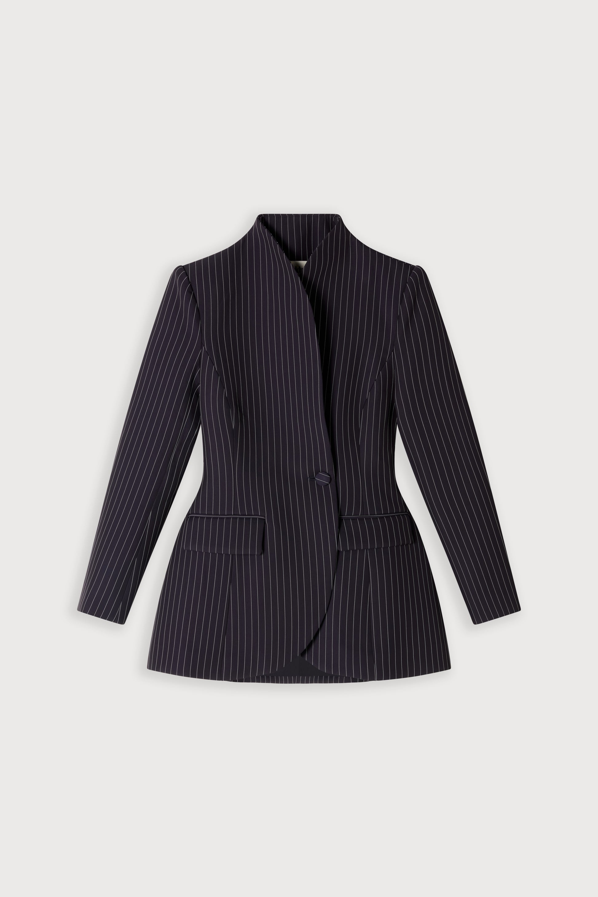 Tailored Pinstripe Blazer