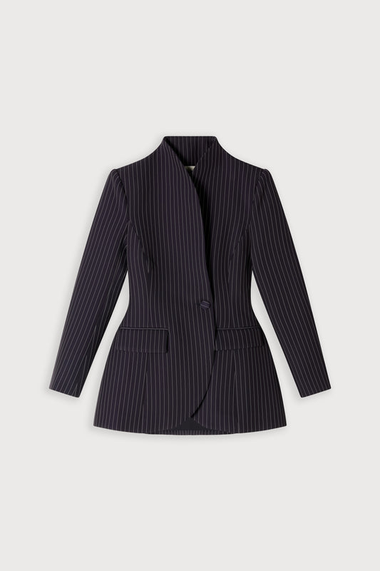 Tailored Pinstripe Blazer