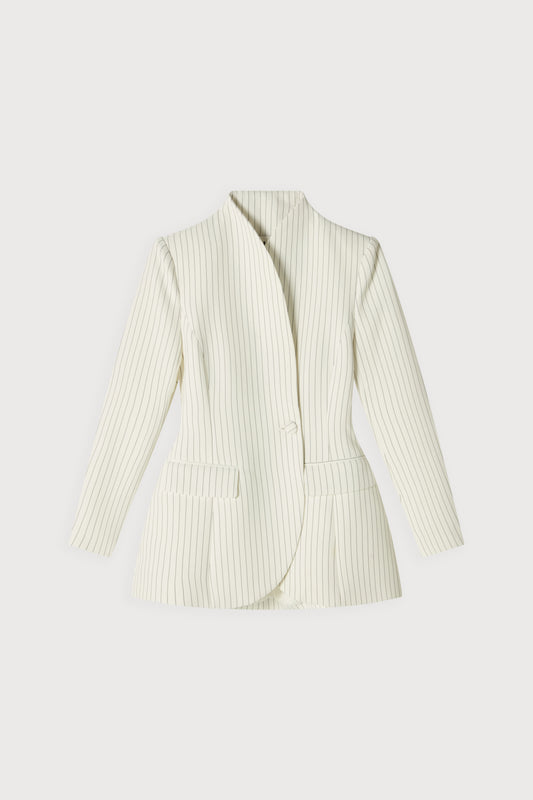 Tailored Pinstripe Blazer
