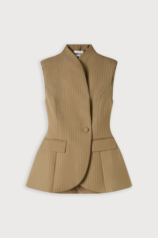 Tailored Sleeveless Blazer