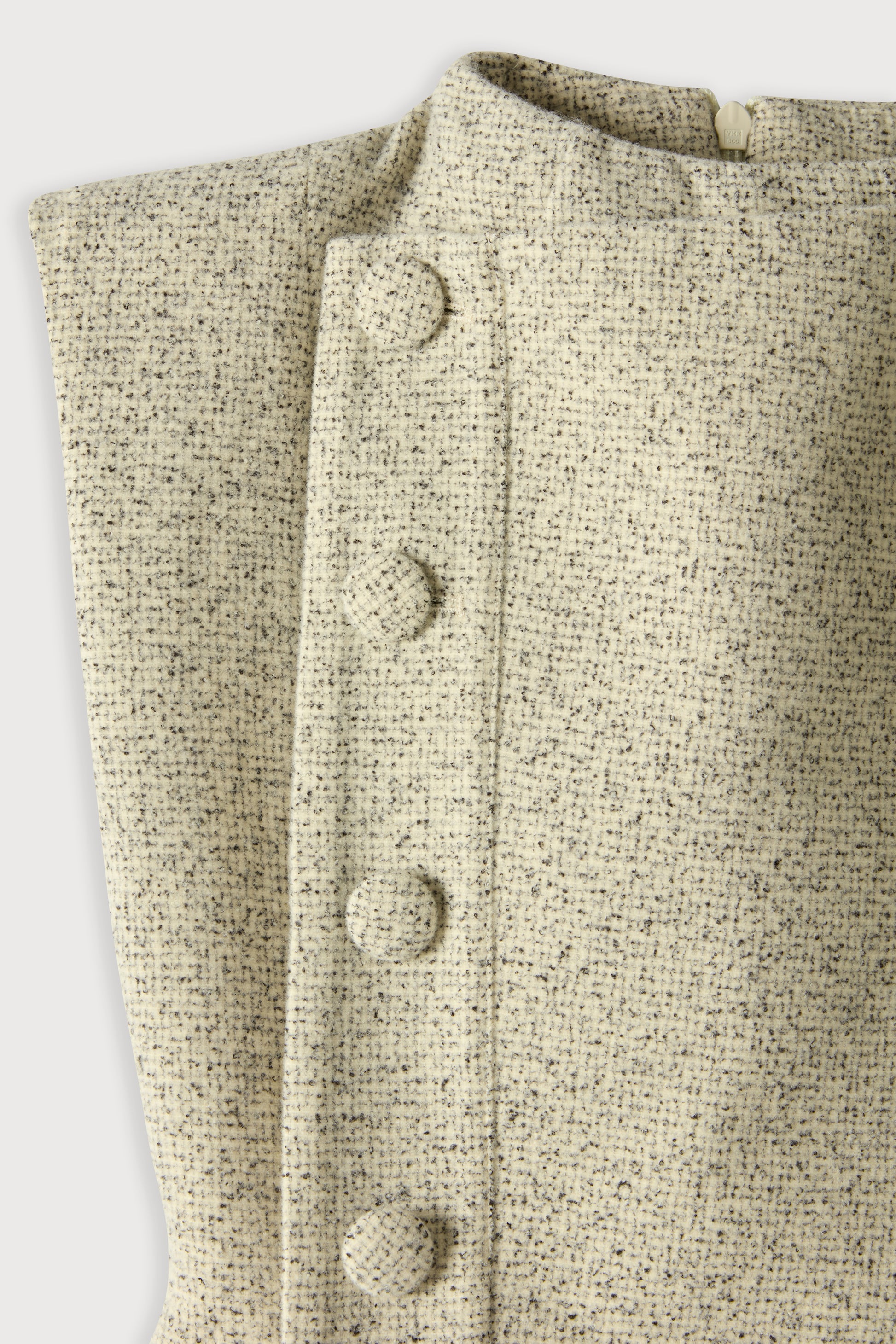 Tweed Button Detail Mini Dress