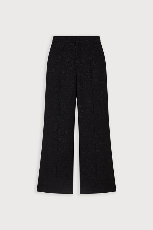 Tweed Slim Flare Trousers