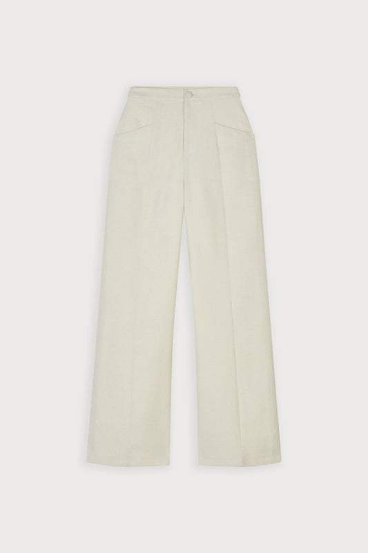 Tweed Slim Flare Trousers