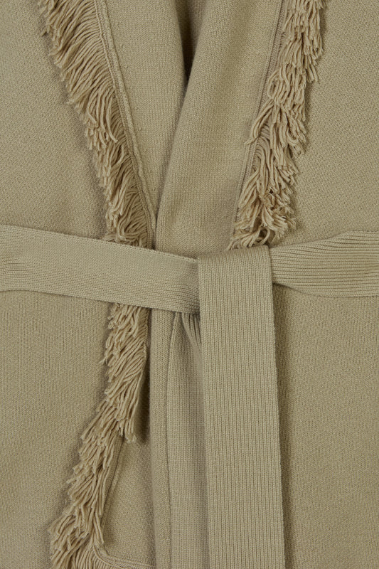 Wool Fringe Cardigan