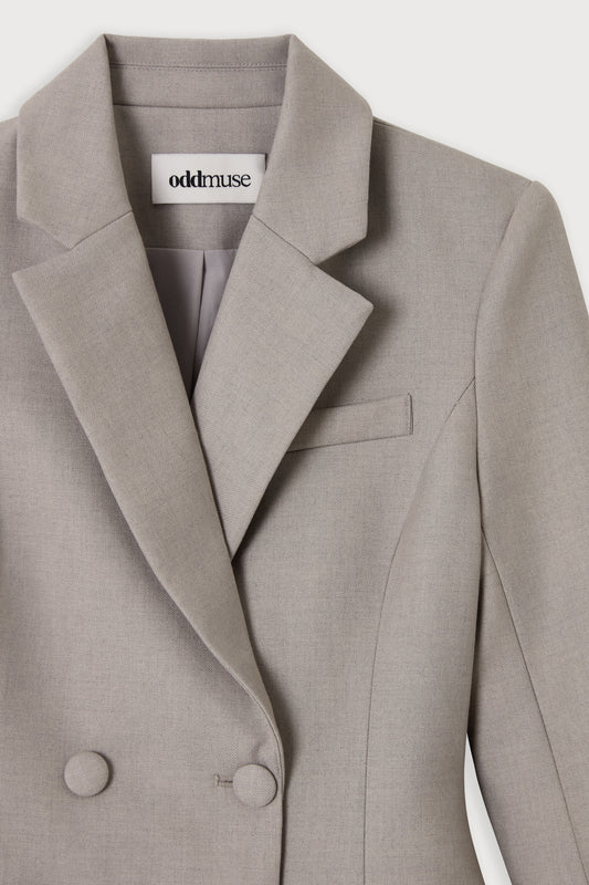 Wool Mix Tailored Blazer