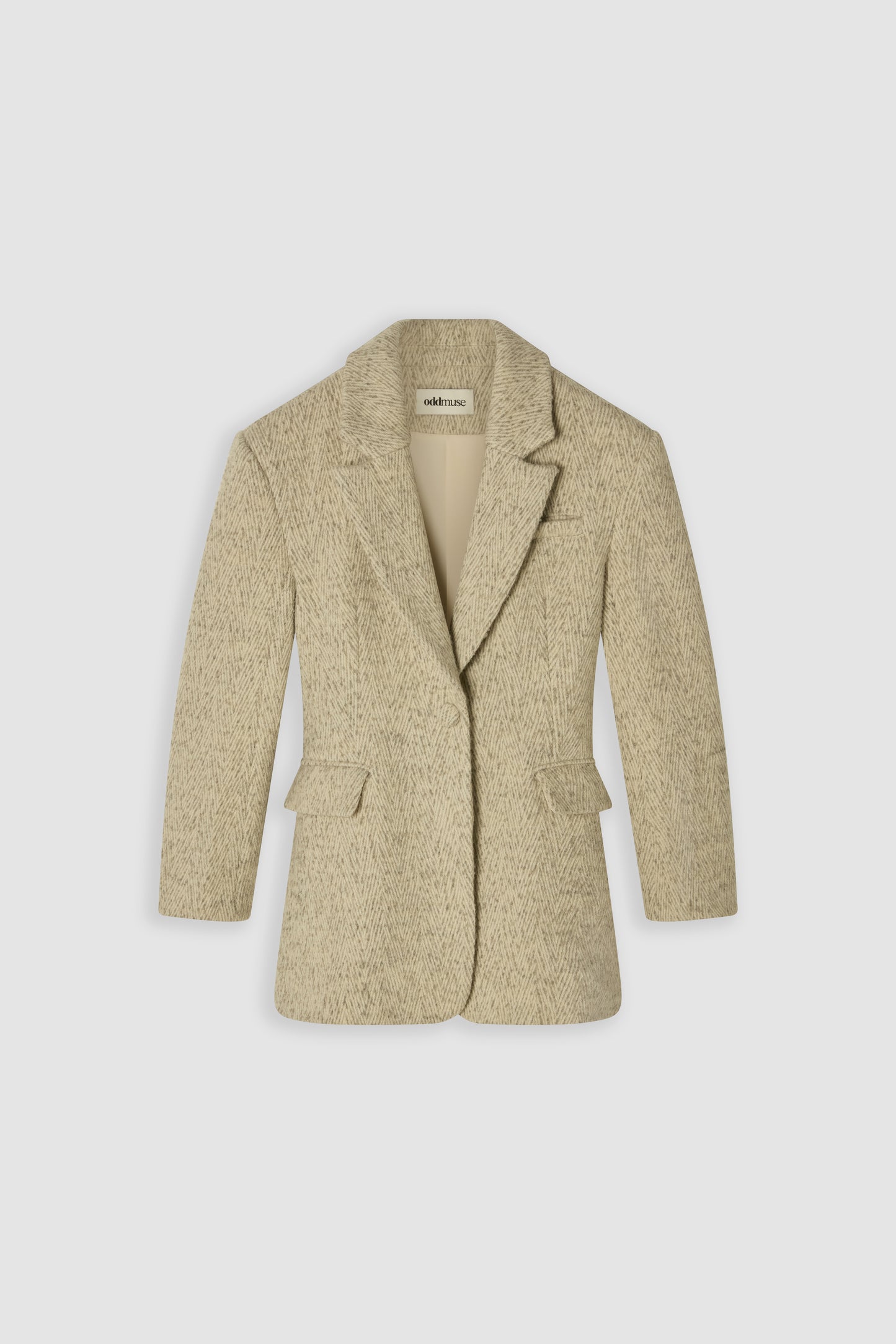 Wool Mix Tweed Blazer