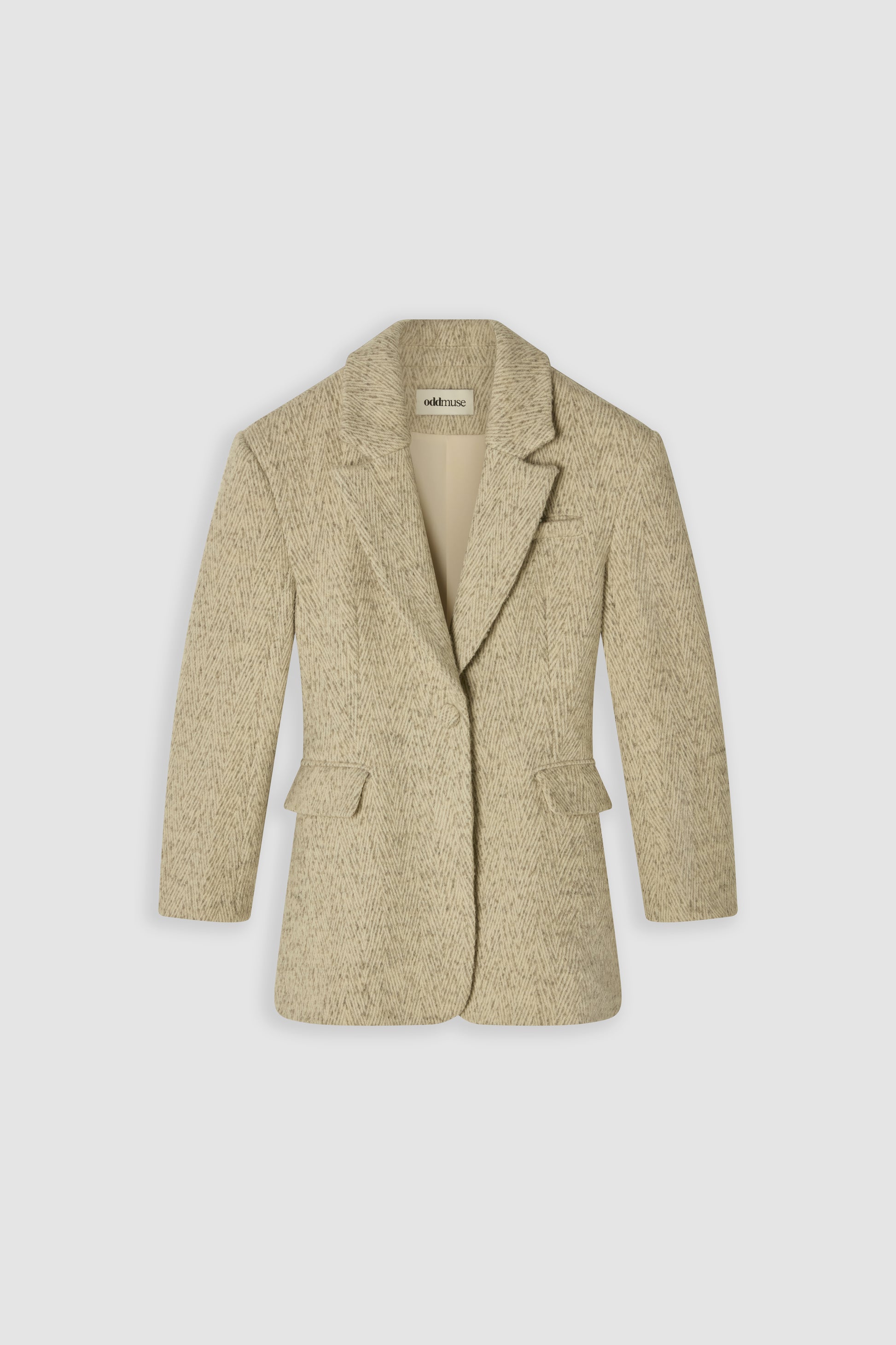 Wool Mix Tweed Blazer