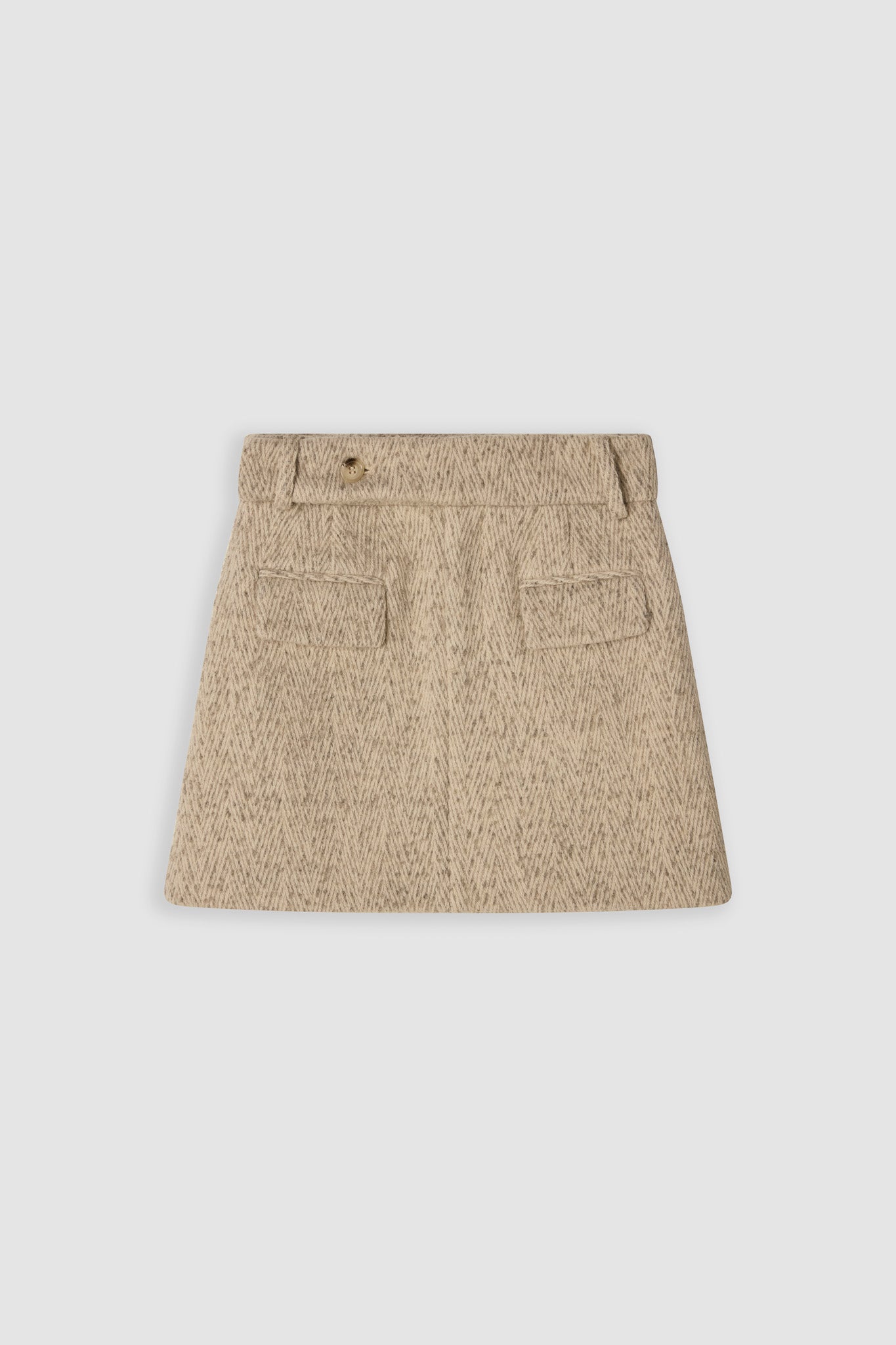 Wool Mix Tweed Mini Skirt