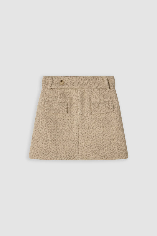Wool Mix Tweed Mini Skirt