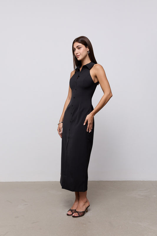 Collar Maxi Dress