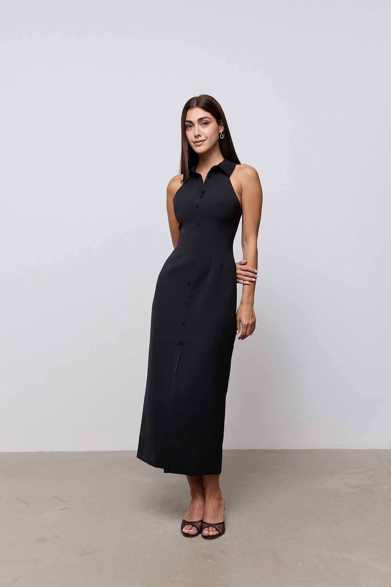 Collar Maxi Dress